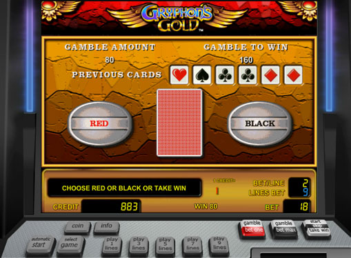 Doubling game of pokies Gryphons Gold