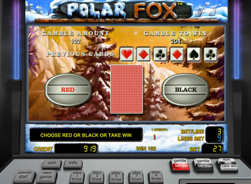 Doubling game of pokies Polar Fox