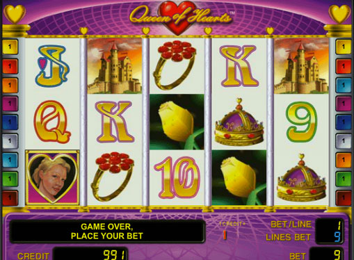 Queen of Hearts play the pokies online for money
