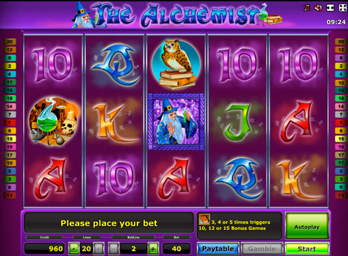 The Alchemist play the pokies online