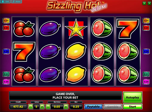 The reels of pokies Sizzling Hot Deluxe