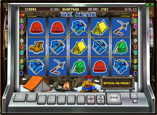 Winning line of pokies Rock Climber